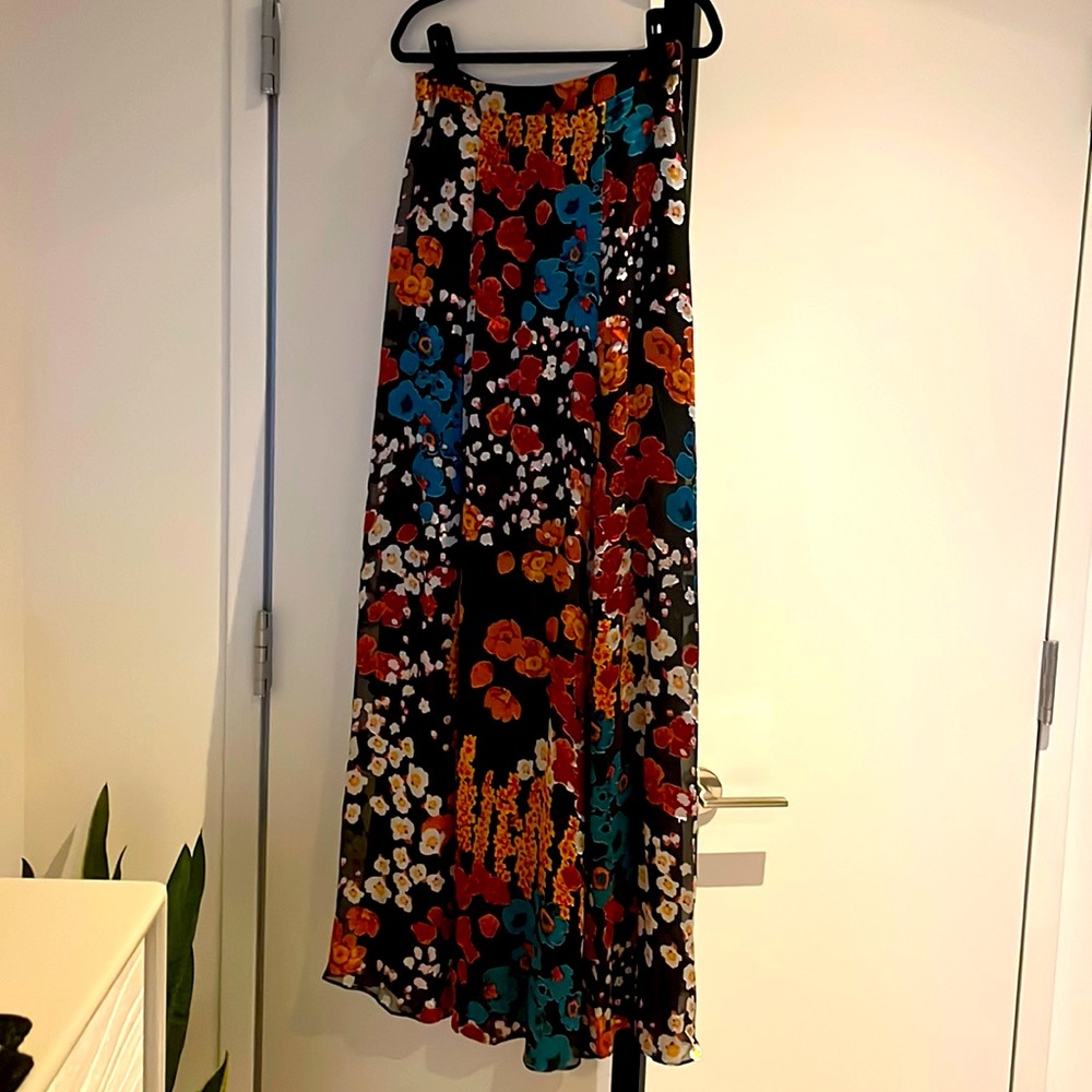 Alice + Olivia Crushed Velvet Maxi Skirt